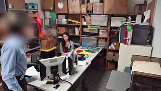 Skinny babe naiomi mae was caught stealing and fucked