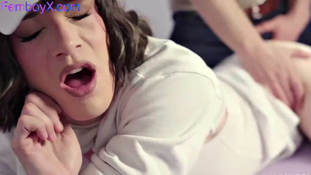 Naughty femboi gives head to his lover
