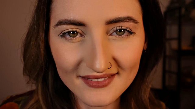 Girl Licks Lens, Kisses and Makes Mouth Sounds in ASMR POV Solo