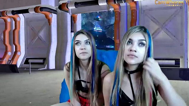 Stevens Twins Striptease Lesbian Webcam Show