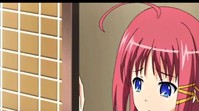 Anime swimsuit student jerking off and fucking wet pussy