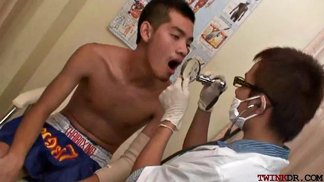Asian patient doggystyled by his doctor