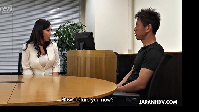 Miyuki Ojima gets fucked hard by the man she is interviewing