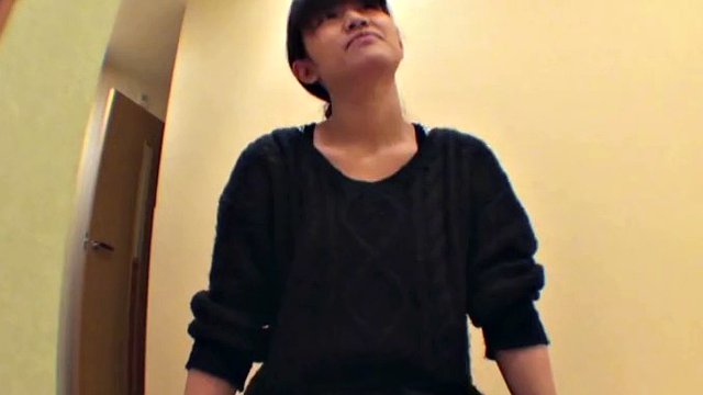 japanese babe shows off legs and ass while farting