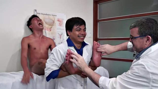 Jude, the ultimate boy tickle toy, comes to visit kinky Doctor Tickles for a tickle therapy session. Jude is an adorable cute Asian twink with amazingly ticklish boy feet.