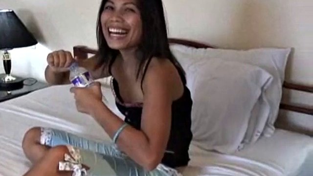 Perky titted Pinay gets her first big American cock fucked