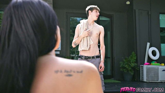 Victoria June Fucks Daddy on the Sneak