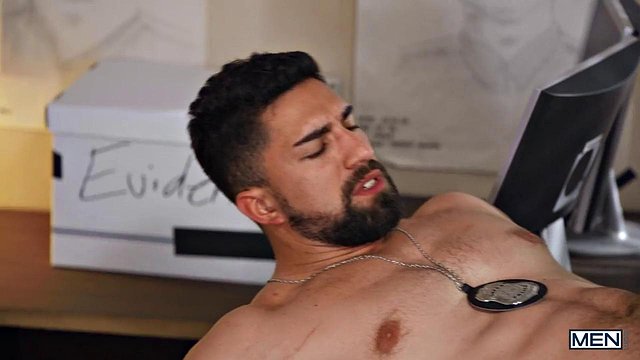 Adrian Hart and Nick LA in Muscle Cop Interracial Pound Fest