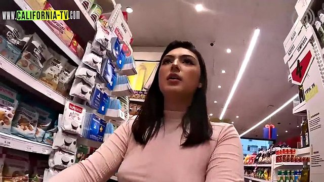 Naughty influencers spotted without panties and with their breasts out at the market!
