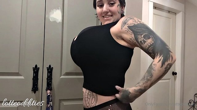 Try on the goth bimbo shirt