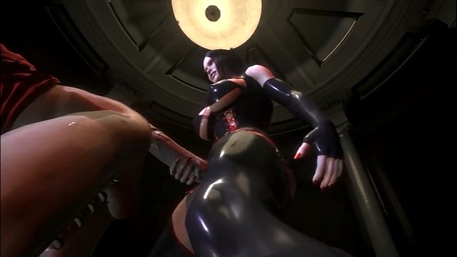 sfm vr 3d ラテックス futa ファック ラッキー 男 アナル 精液、その後 カムズ 再び そして 続けます