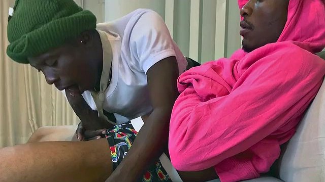 Ebony sissy slave fucked on pride day