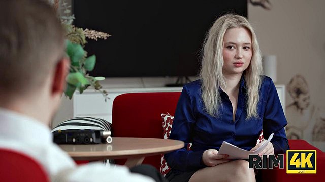 Jessie Ames the Blonde Stunner Sucks Stanley Johnson's Cock During Intense Ass-Licking Interview