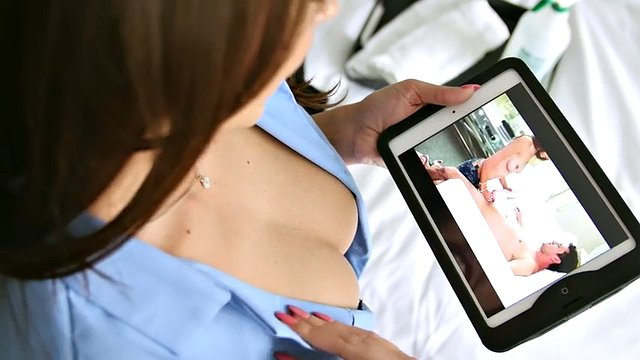 Sexy maid with huge tits fucked by her hot client