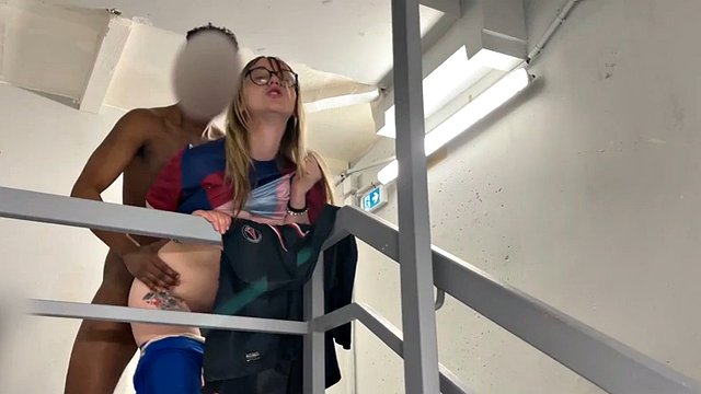 A Barcelona Supporter Fucked By PSG Fans in The Corridors Of The Football Stadium !!!