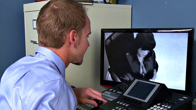 man fucks two busty sluts in the office