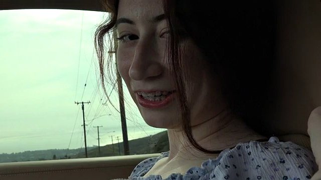 Beach fun hanging out with Ava Davis on the beach getting roadhead in the car POV
