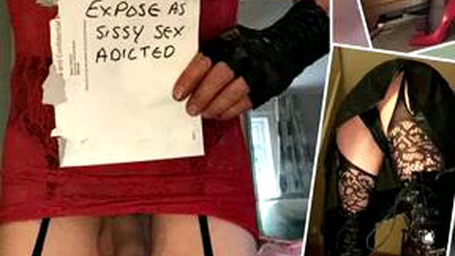 Slut crossdresser, long dildo, good ass, sexy dress