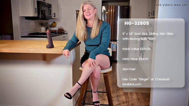 Housewife Ginger Hawks Jeff's Big Cock on Home Shopping