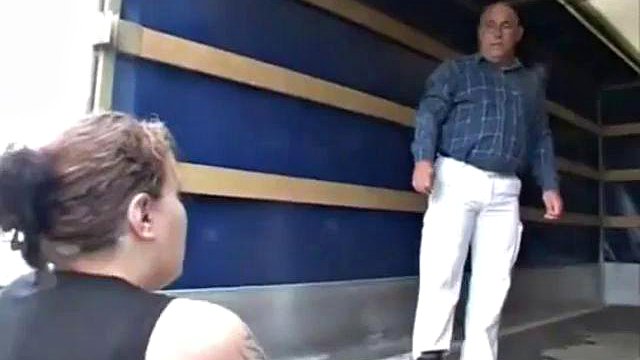 BBW fucks old man in truck: Blowjob, Doggy & Big Tits Porn