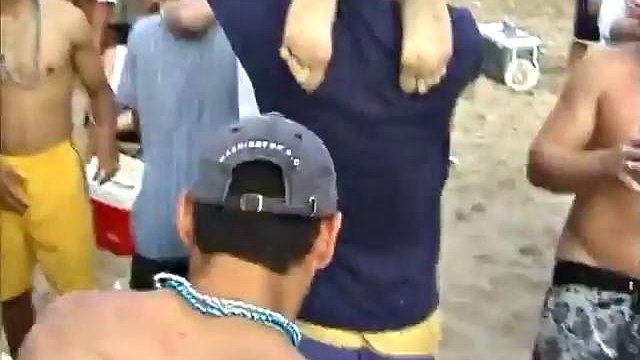 Horny girls taking off their tops on the beach: Big Tits, Amateur & Babe Porn