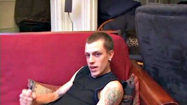 Proud of his hard cock, Shane leans back and starts jerking off. Encouraged by what the porn videos show, things get pretty busy, but it's all over in the end.