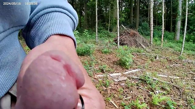 Masturbándose en el bosque