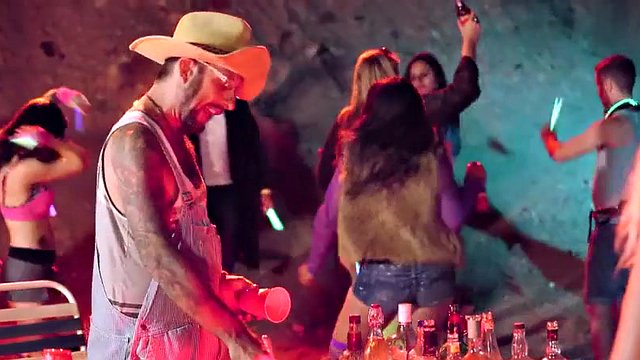 Hillbilly fucks a horny blonde cowgirl an outdoor party