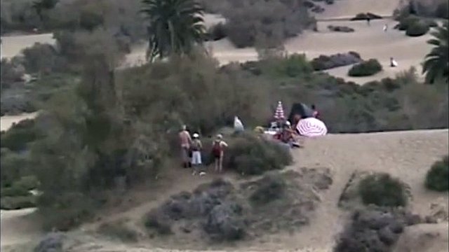 Horny nudist couple on the beach all go out