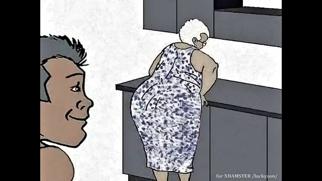 Black granny loves anal! Animated cartoon!