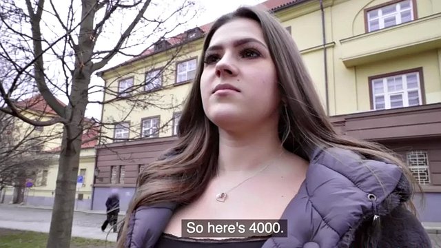 Pulled european fucks in public as she wants some easy cash