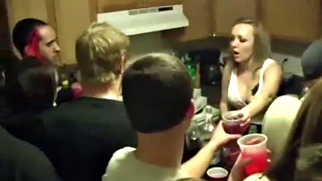 Slutty coed teen fucked hard and drenched in cum