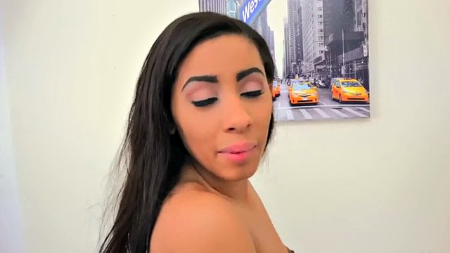 Super cute and tight ebony teen has a fuck in pov