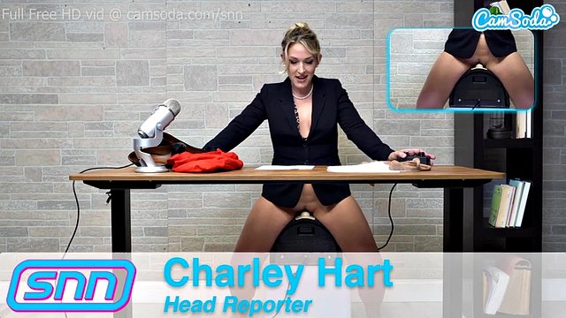 Camsoda News Network broadcast with reporter masturbation on the sybian