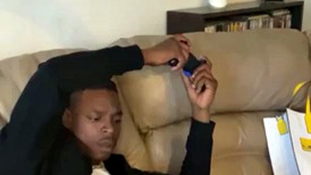 Light skin babe fucks BBC while he plays