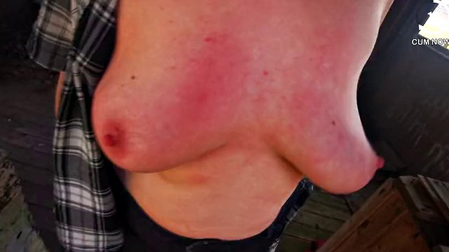 The Wank Game - slapping her tits red Special 5
