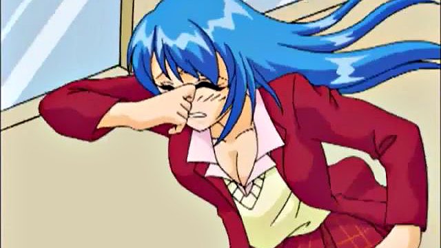 Busty hentai teen schoolgirl fucks the teacher