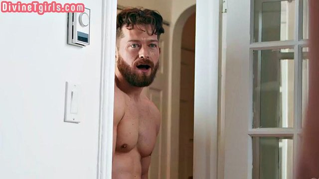 Bigtitted Trans babe joins real couple