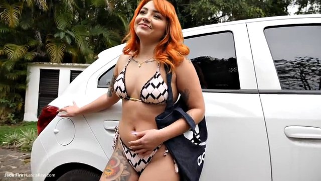 brazilians redhead-no name pleases jade fire