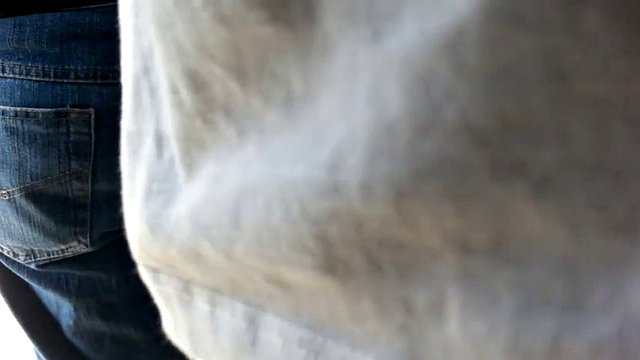 He breaks out of his cock in the middle of the bus
