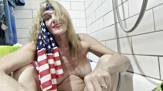 Lizzy Yum's Behind-the-Scenes Shower Dildo Dilation Masturbation
