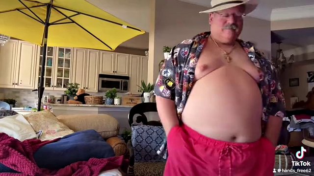 Trans Bear Fantasy in White Panties. Man Pie Cums in Briefs