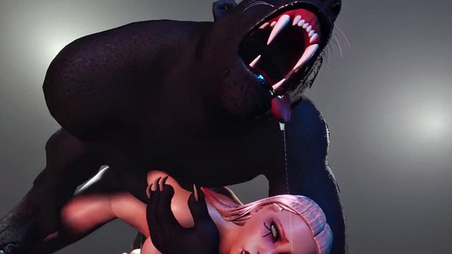Hot Babe Mates with a Furry Monster