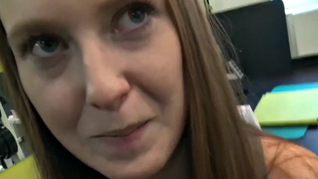 HUNT4K. Long-haired ginger with cute face sells tiny pussy for money