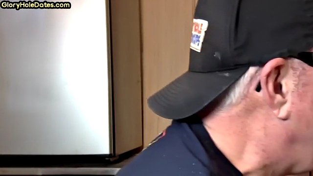 Homemade IR DILF fucked after a blowjob at the Gloryhole in a private video