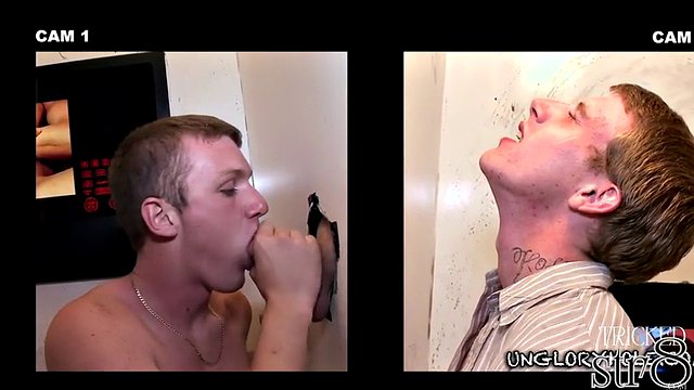 Gloryhole شقراء الهواة خدع من قبل مثلي الجنس