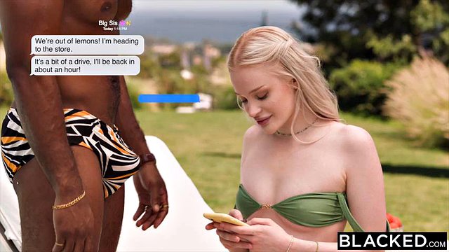 BLACKED Gorgeous Tiny Blonde Avrora Can t Resist Her Big Sister s Man s BBC: Porn