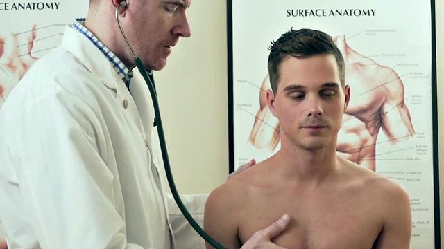Young guy enjoys naked drilling and missionary handjob