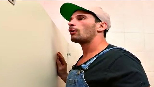 Plumber caught her masturbating and fucked her brains out