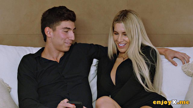 Hot Ash-blonde Ema Karter With Pierced Puffies Rides A Rock Firm Cock